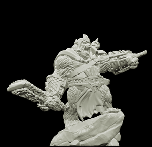 3D Printed Bestiary Vol. 4 Nafarrate - Banzai Gorilla King 32mm Ragnarok D&D - Charming Terrain