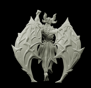 3D Printed Bestiary Vol. 4 Nafarrate - Chernobog Demon Fiend 32mm Ragnarok D&D - Charming Terrain