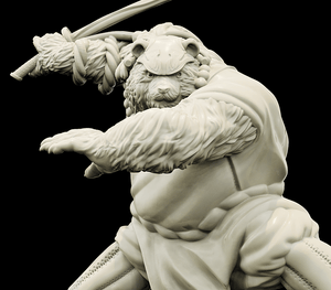 3D Printed Bestiary Vol. 4 Nafarrate - Cu Chulan Bear Monk 32mm Ragnarok D&D - Charming Terrain