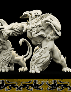 3D Printed Bestiary Vol. 4 Nafarrate - Duskpaw 32mm Ragnarok D&D - Charming Terrain