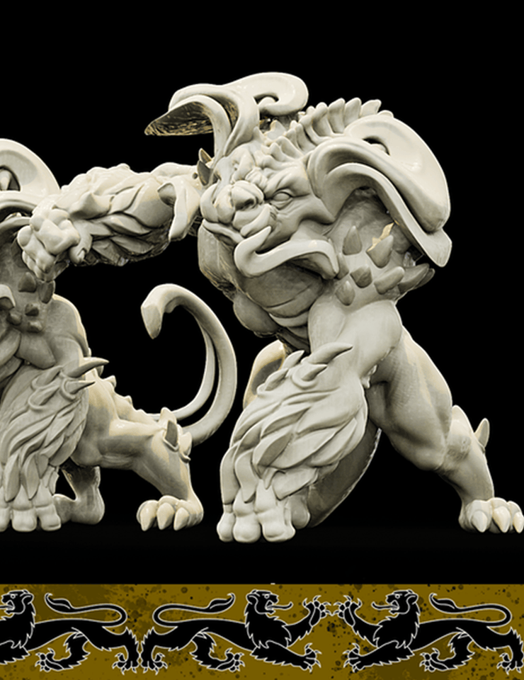 3D Printed Bestiary Vol. 4 Nafarrate - Duskpaw 32mm Ragnarok D&D - Charming Terrain