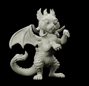 3D Printed Bestiary Vol. 4 Nafarrate - Fowur Draconic Ancestry 32mm Ragnarok D&D - Charming Terrain