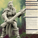 3D Printed Bestiary Vol. 4 Nafarrate - Gatha Female Orc 32mm Ragnarok D&D - Charming Terrain