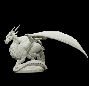 3D Printed Bestiary Vol. 4 Nafarrate - Kaesin Green Dragon 32mm Ragnarok D&D - Charming Terrain