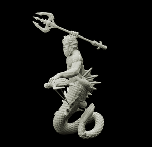 3D Printed Bestiary Vol. 4 Nafarrate - Neptune Merman 32mm Ragnarok D&D - Charming Terrain