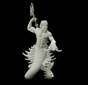 3D Printed Bestiary Vol. 4 Nafarrate - Neptune Merman 32mm Ragnarok D&D - Charming Terrain