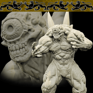 3D Printed Bestiary Vol. 4 Nafarrate - Noventash'Ma Cyclops 32mm Ragnarok D&D - Charming Terrain