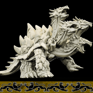 3D Printed Bestiary Vol. 4 Nafarrate - Plaqwum Turtle Hydra 32mm Ragnarok D&D - Charming Terrain