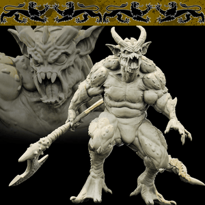 3D Printed Bestiary Vol. 4 Nafarrate - Quas'kuma Demon Fiend 32mm Ragnarok D&D - Charming Terrain