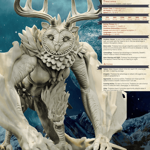 3D Printed Bestiary Vol. 4 Nafarrate - Thalassa Owlfolk 32mm Ragnarok D&D - Charming Terrain