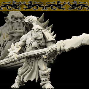 3D Printed Bestiary Vol. 4 Nafarrate - Tog Male Orc Warrior 32mm Ragnarok D&D - Charming Terrain