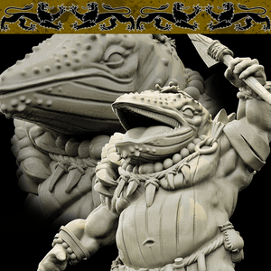 3D Printed Bestiary Vol. 4 Nafarrate - Xjemi Whale Warrior 32mm Ragnarok D&D - Charming Terrain