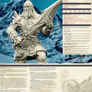 3D Printed Bestiary Vol. 4 Nafarrate - Ymir Undead Giant 32mm Ragnarok D&D - Charming Terrain