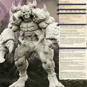 3D Printed Bestiary Vol. 4 Nafarrate - Zisglabrezu Demon Fiend 32mm Ragnarok D&D - Charming Terrain