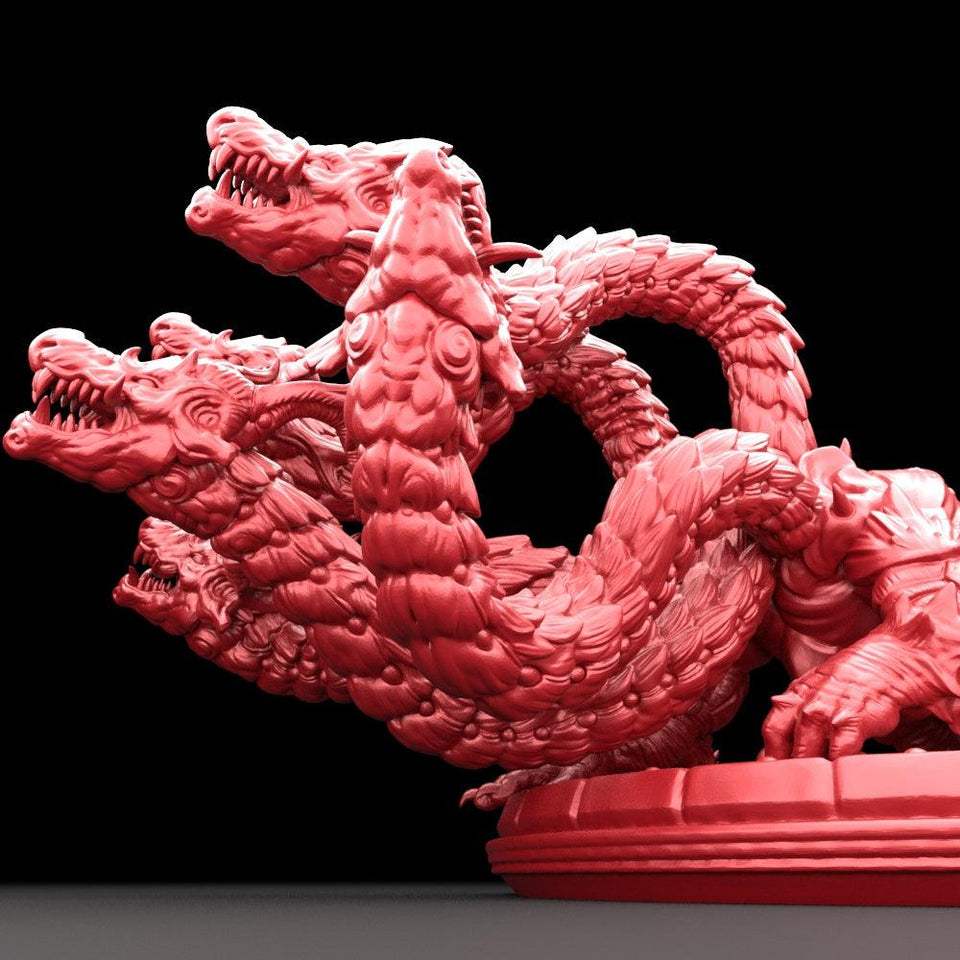 3D Printed Bestiary Vol. 5 Nafarrate - Orochi Dragon 32mm Ragnarok D&D - Charming Terrain