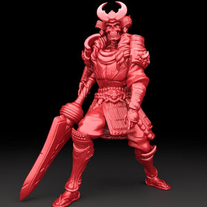 3D Printed Bestiary Vol. 5 Nafarrate - Skeleton Samurai 32mm Ragnarok D&D - Charming Terrain