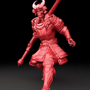 3D Printed Bestiary Vol. 5 Nafarrate - Skeleton Samurai 32mm Ragnarok D&D - Charming Terrain