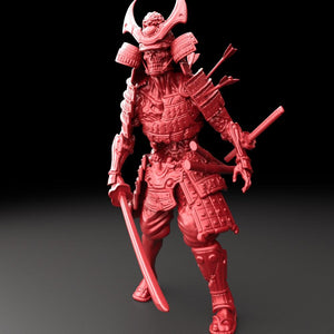 3D Printed Bestiary Vol. 5 Nafarrate - Zombie Samurai 32mm Ragnarok D&D - Charming Terrain