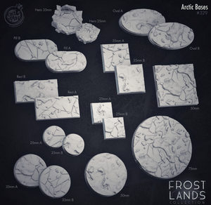 3D Printed Cast n Play Arctic Frozen Bases Set 28mm 32mm D&D - Charming Terrain