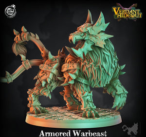 3D Printed Cast n Play Armored Warbeast Verdant Hideout 28mm 32mm D&D - Charming Terrain