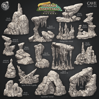 3D Printed Cast n Play Cave Core Terrain Set Terrain Essentials Nature 28mm 32mm D&D - Charming Terrain