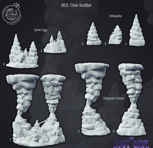 3D Printed Cast n Play Cave Scatter The Lost Cave 28 32mm D&D - Charming Terrain