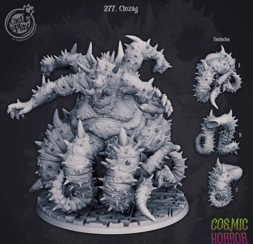 3D Printed Cast n Play Ctozag Cosmic Horrors 28mm 32mm D&D - Charming Terrain