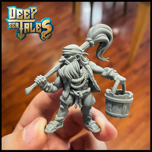 3D Printed Cast n Play Dormak Dwarf Pirate Deep Seas Tales 28mm 32mm D&D - Charming Terrain