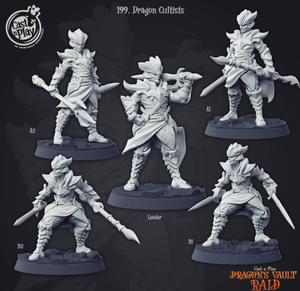 3D Printed Cast n Play Dragon Cultists Dragon's Vault 28 32mm D&D - Charming Terrain