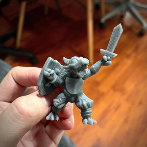 3D Printed Cast n Play Dragonborn Kid Warrior 28mm 32mm D&D - Charming Terrain