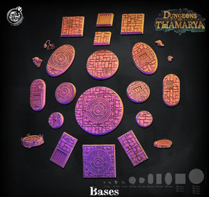 3D Printed Cast n Play Dungeon Bases Set Dungeons of Thamarya 28mm 32mm D&D - Charming Terrain