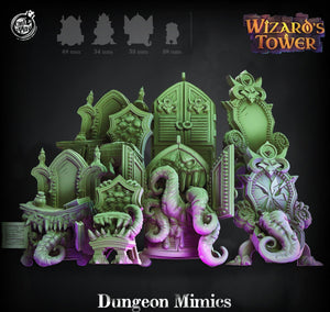 3D Printed Cast n Play Dungeon Mimics Set Wizard's Tower 28mm 32mm D&D - Charming Terrain