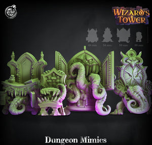 3D Printed Cast n Play Dungeon Mimics Set Wizard's Tower 28mm 32mm D&D - Charming Terrain