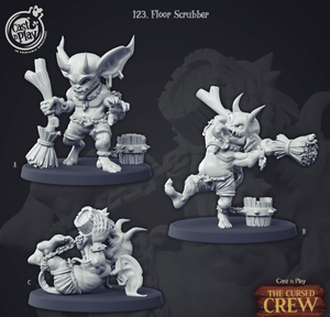 3D Printed Cast n Play Floor Scrubber Imps The Cursed Crew 28mm 32mm D&D - Charming Terrain