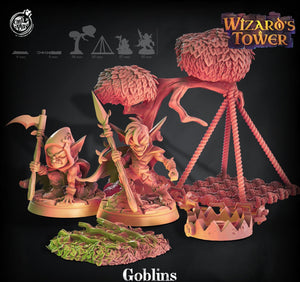 3D Printed Cast n Play Goblin Band - Wizard's Tower - 28mm 32mm D&D - Charming Terrain