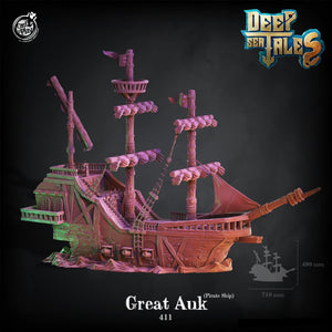 3D Printed Cast n Play Great Auk (Pirate Ship) Huge 28mm 32mm D&D - Charming Terrain