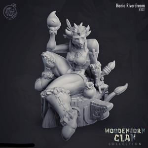 3D Printed Cast n Play Hania Riverdream Wooden Horn Clan 28mm 32mm D&D - Charming Terrain