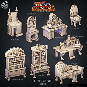 3D Printed Cast n Play House Set Studio Terrain Essentials 28mm 32mm D&D - Charming Terrain