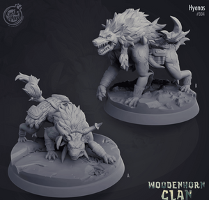 3D Printed Cast n Play Hyenas Woodenhorn Clan 28mm 32mm D&D - Charming Terrain