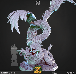 3D Printed Cast n Play Ix Ikal, Serpent God Masks of Kiimil 28 32mm D&D - Charming Terrain