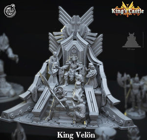 3D Printed Cast n Play King Velon King's Castle 28 32mm D&D - Charming Terrain