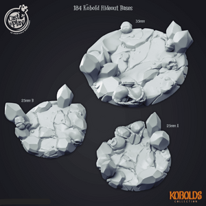 3D Printed Cast n Play Kobold Bases- Kobolds Collection 28mm 32mm D&D - Charming Terrain