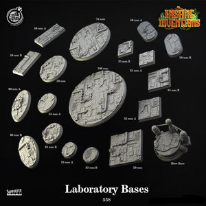 3D Printed Cast n Play Laboratory Bases Set Insane Inventions 28mm 32mm D&D - Charming Terrain