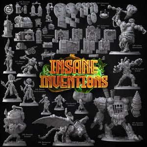 3D Printed Cast n Play Laboratory Furniture Insane Inventions 28mm 32mm D&D - Charming Terrain