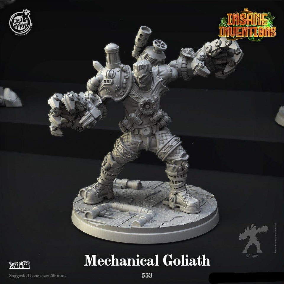 3D Printed Cast n Play Mechanical Goliath Insane Inventions 28mm 32mm D&D - Charming Terrain