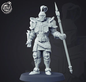 3D Printed Cast n Play Medieval Knight 28mm 32mm D&D - Charming Terrain