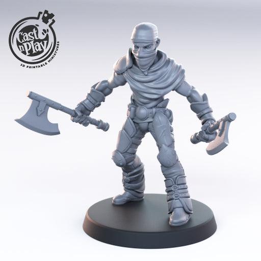 3D Printed Cast n Play Melee Bandit 28mm 32mm D&D - Charming Terrain