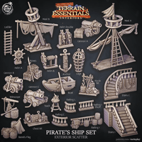3D Printed Cast n Play Pirate Ship Exterior Scatter Terrain Essentials 28mm 32mm D&D - Charming Terrain