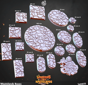 3D Printed Cast n Play Wastelands Bases Warriors of the Wastelands 28mm 32mm D&D - Charming Terrain