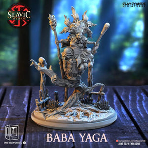 3D Printed Clay Cyanide Baba Yaga Witch Ragnarok D&D - Charming Terrain